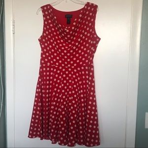 Enfocas Studio retro style red polka dot dress